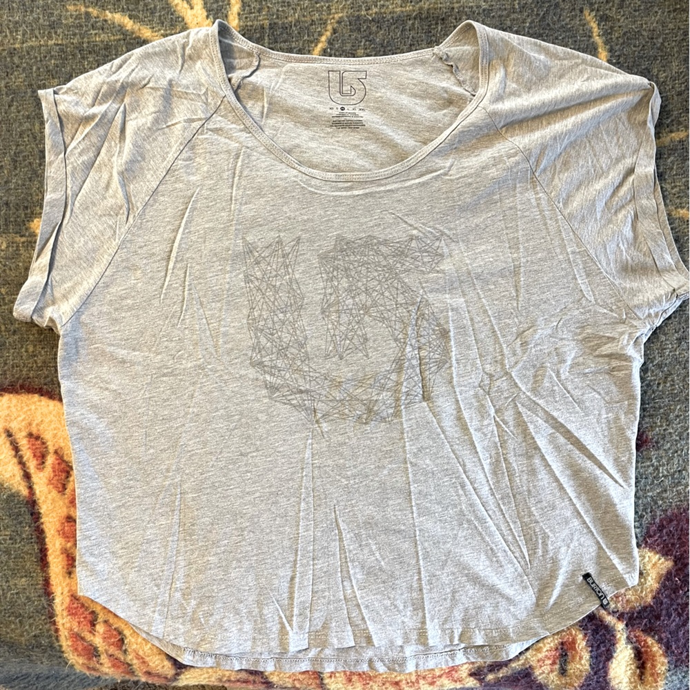 Burton snowboards t shirt grey m